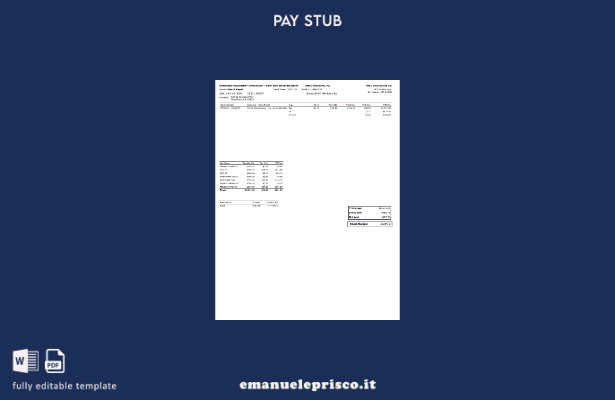 modello di busta paga IMKO Enterprises Inc stile verificato
